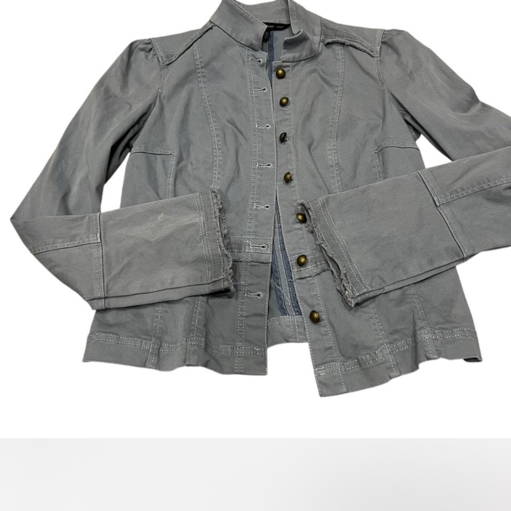 Gray /blue Button-Up Jacket